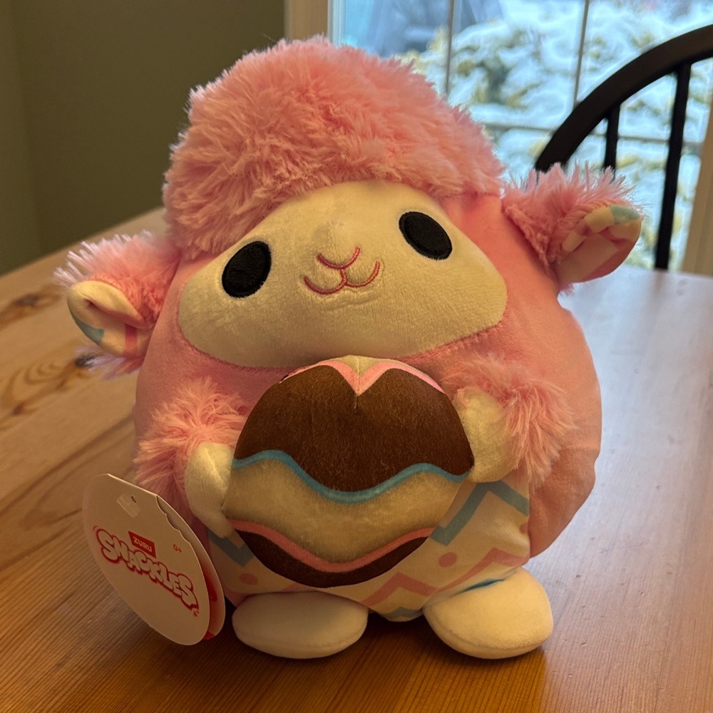Snackles Pink and White Plush Toy - Picture 1 of 6